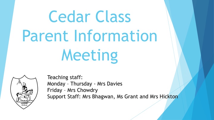 cedar class parent information meeting
