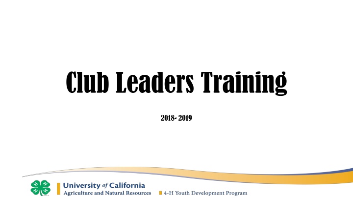 club leaders training