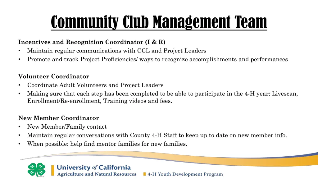 community club management team 1