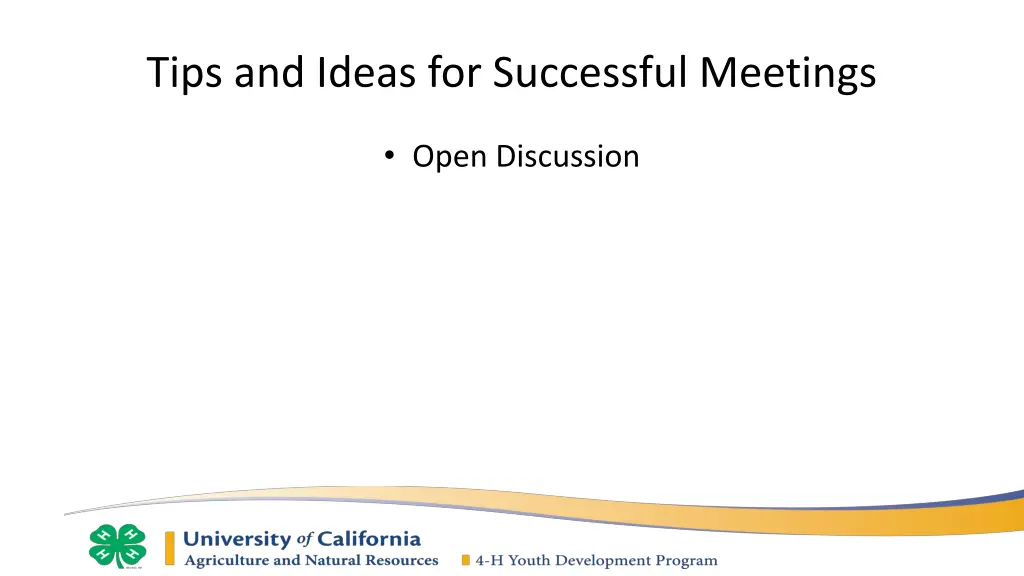 tips and ideas for successful meetings