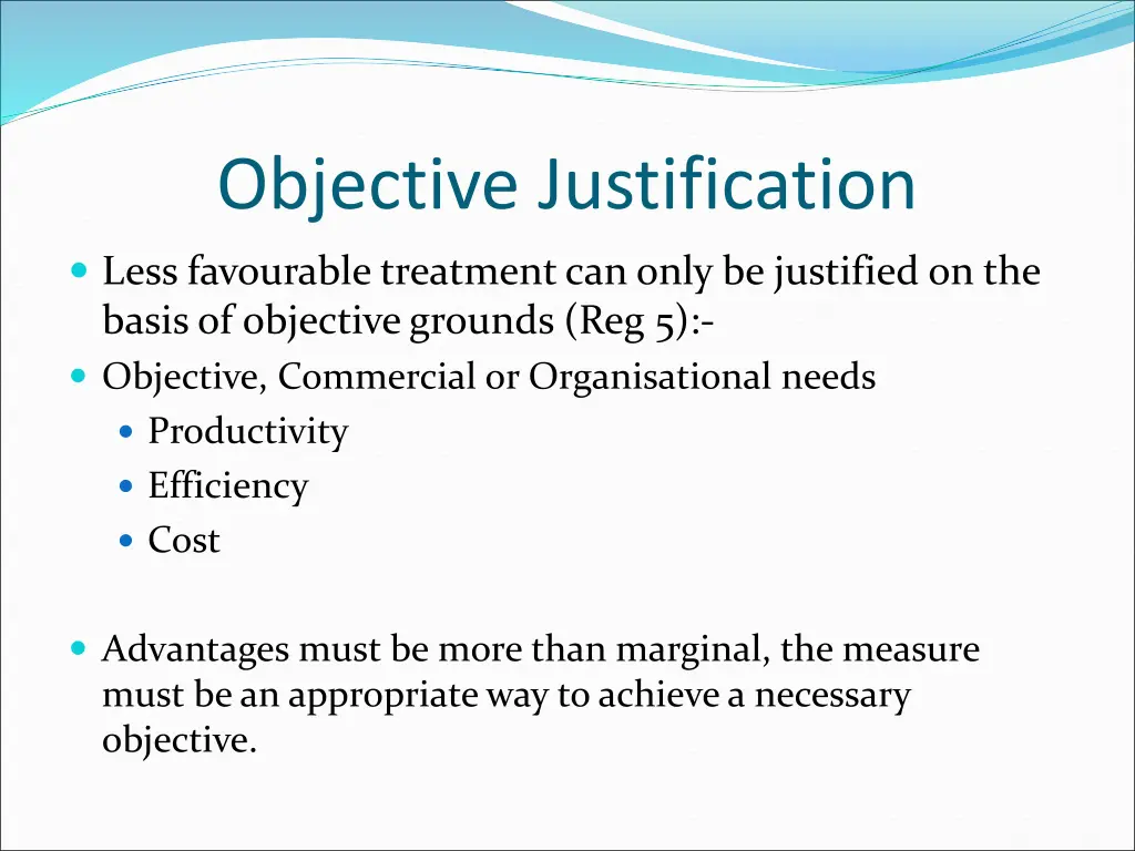 objective justification