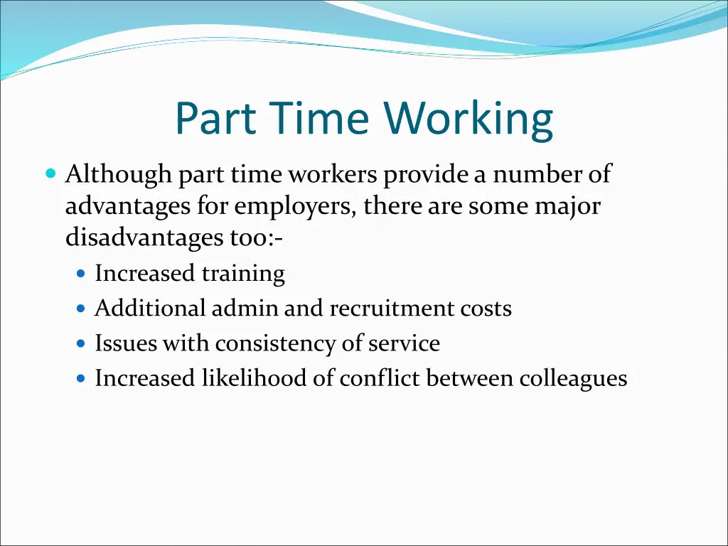 part time working