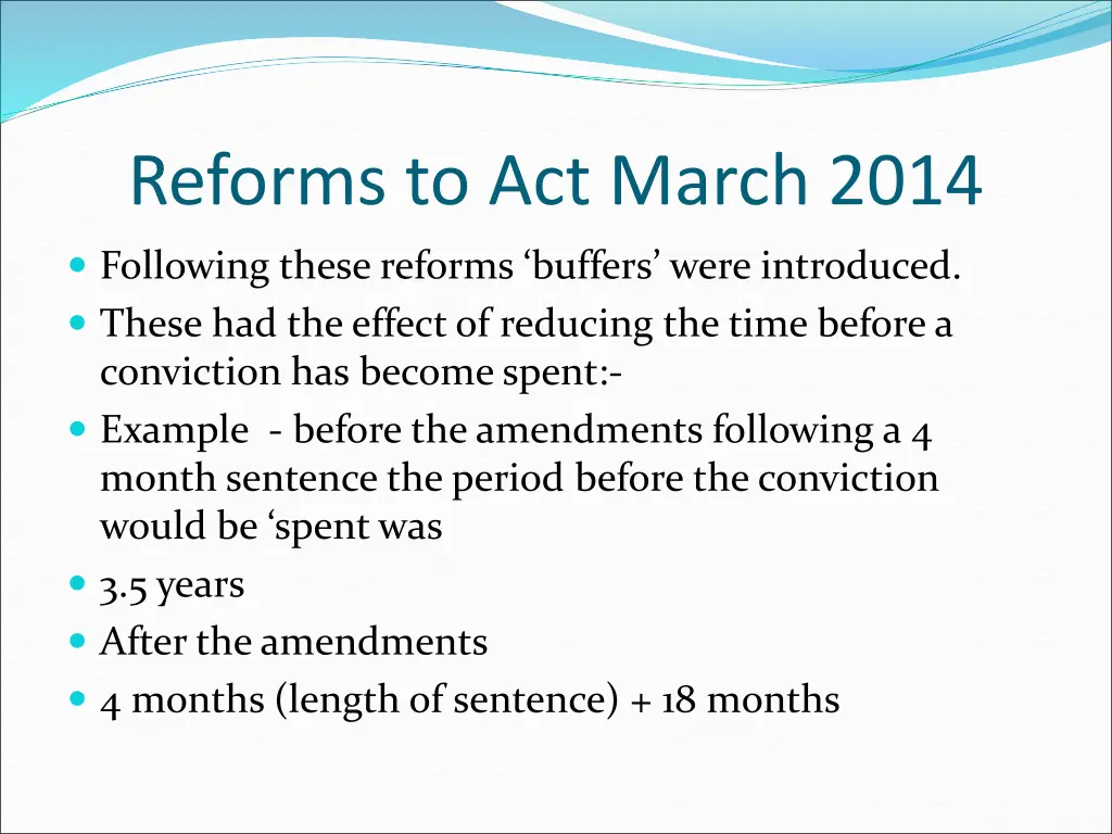 reforms to act march 2014