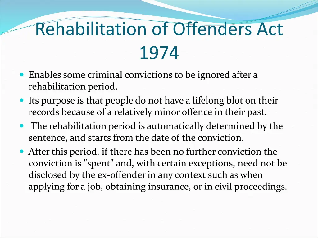 rehabilitation of offenders act 1974