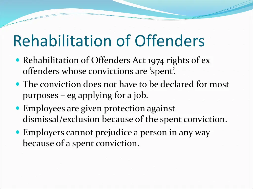 rehabilitation of offenders