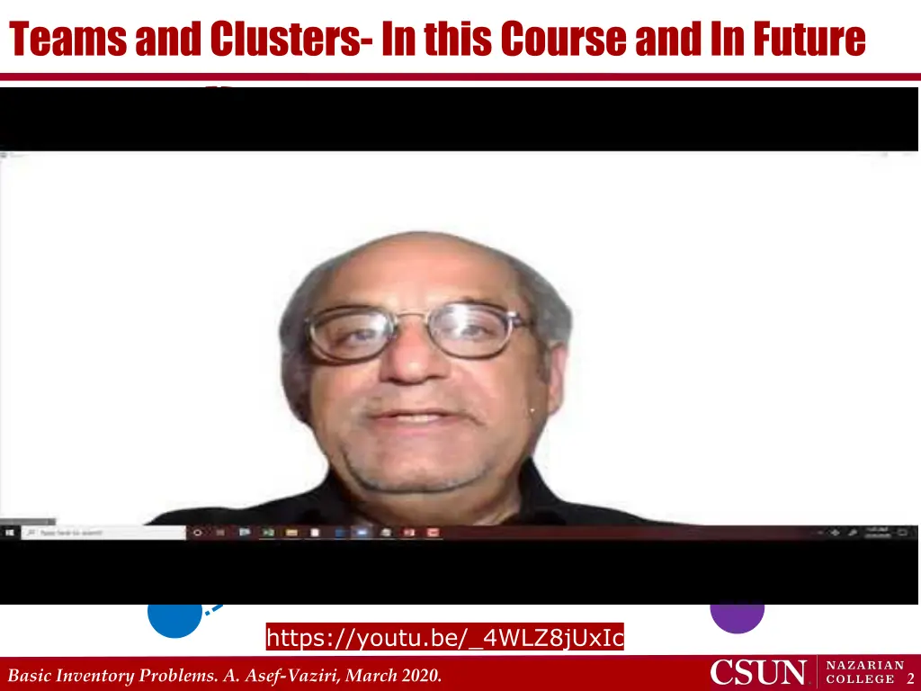 teams and clusters in this course and in future