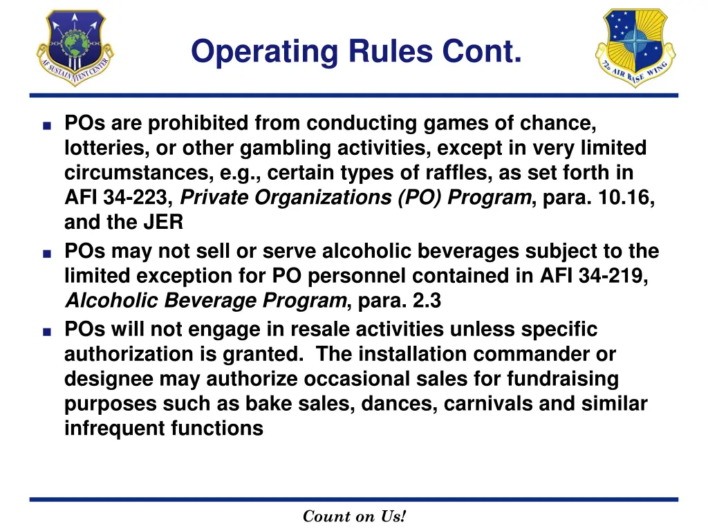 operating rules cont 2