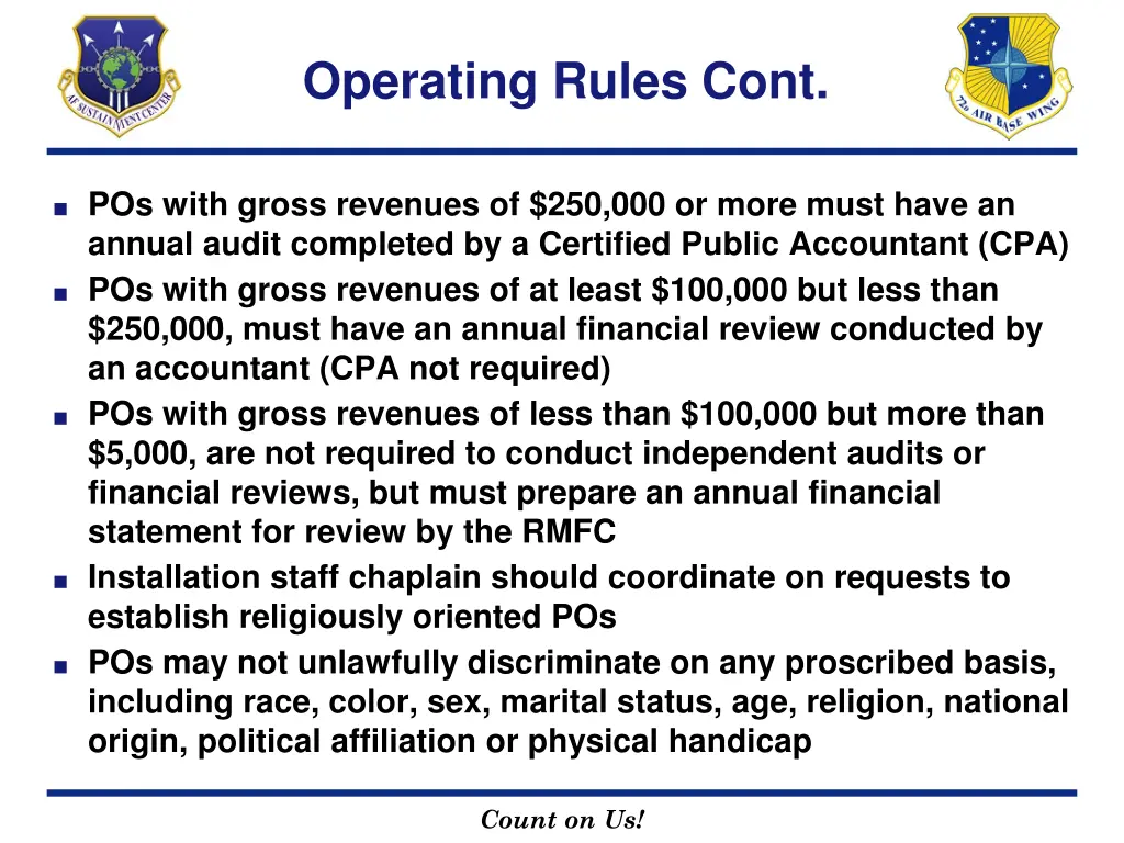 operating rules cont