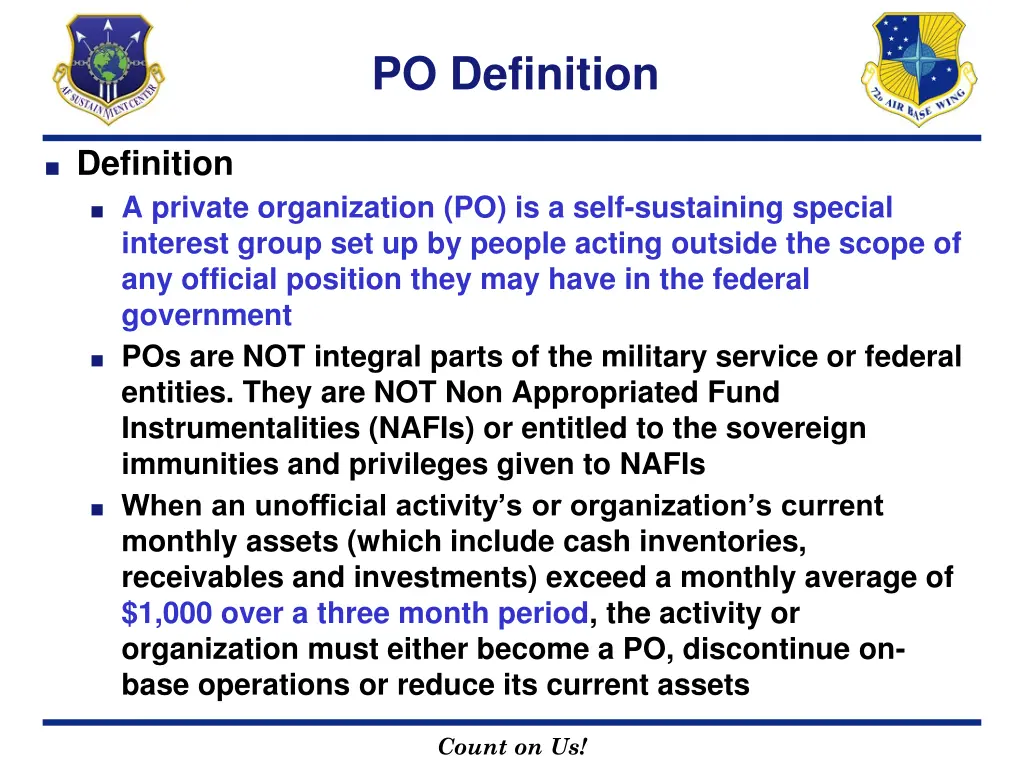 po definition