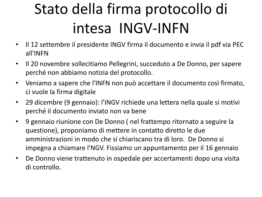 stato della firma protocollo di intesa ingv infn
