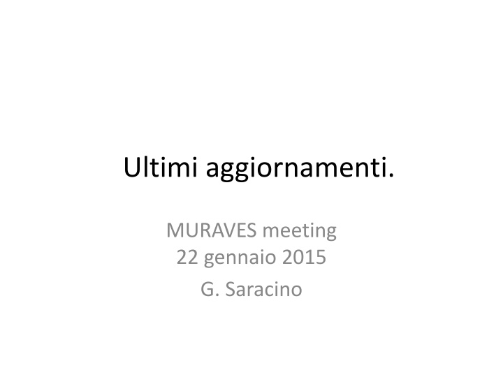 ultimi aggiornamenti