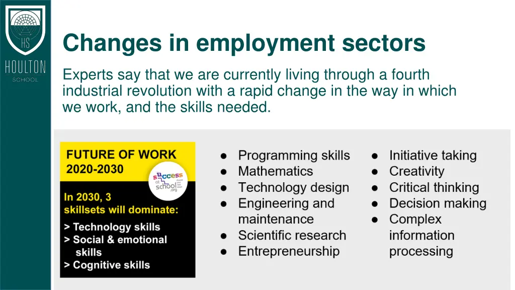 changes in employment sectors