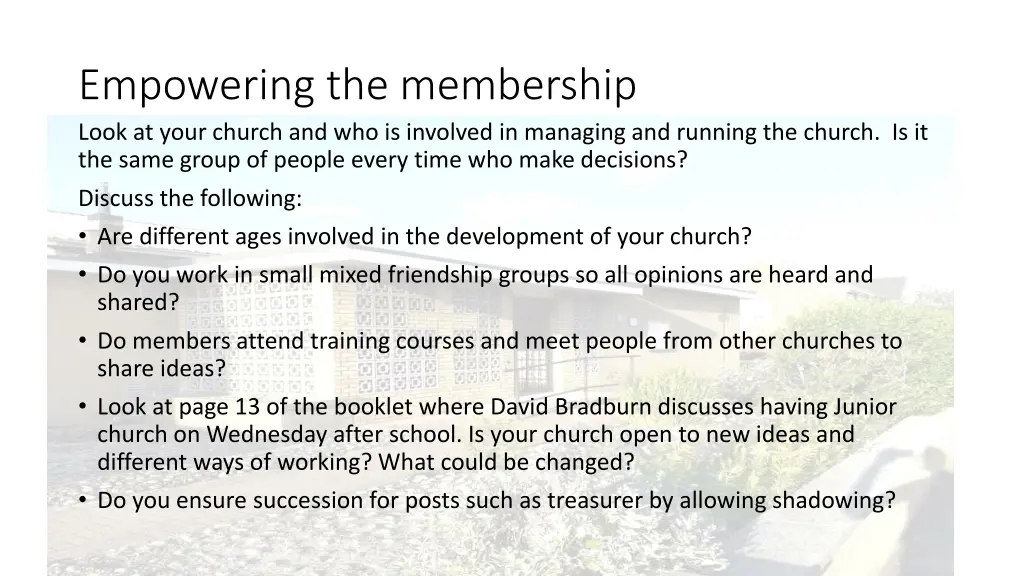 empowering the membership look at your church