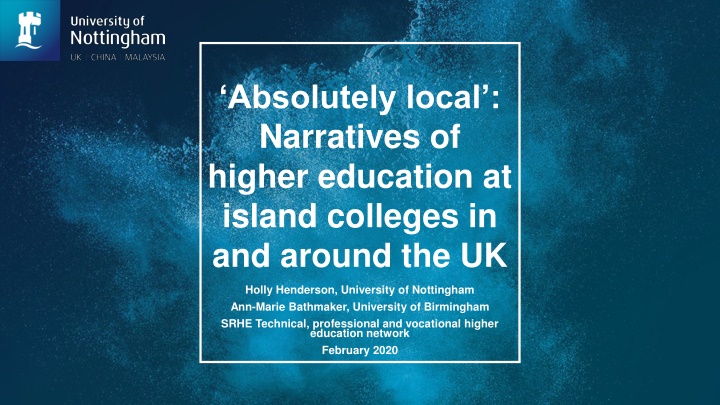 absolutely local narratives of higher education