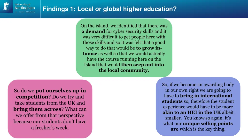 findings 1 local or global higher education