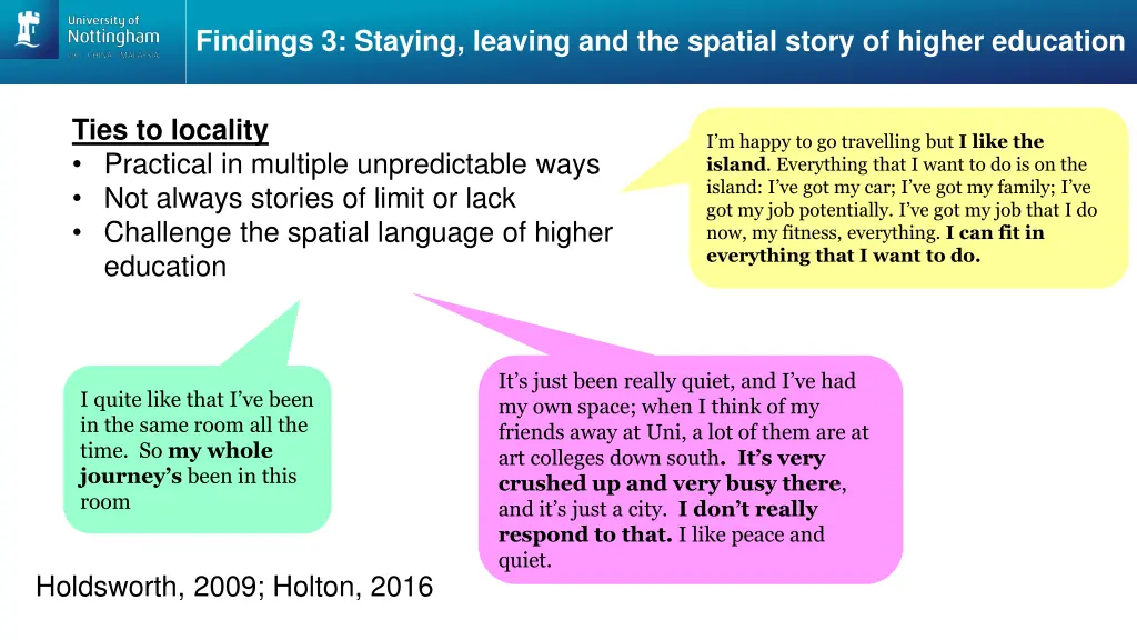 findings 3 staying leaving and the spatial story