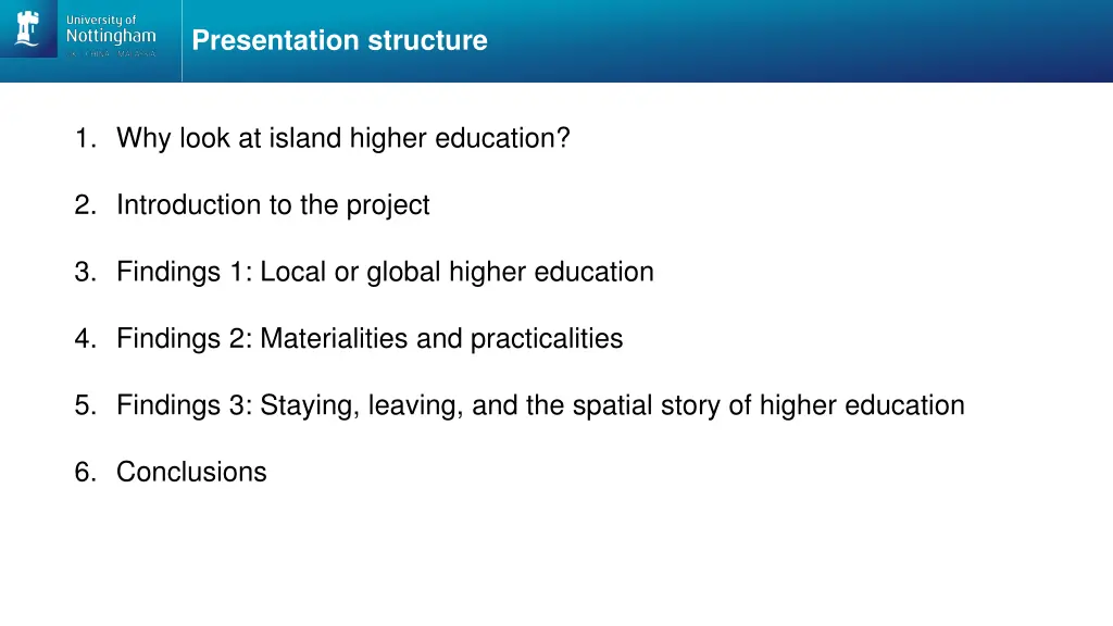 presentation structure