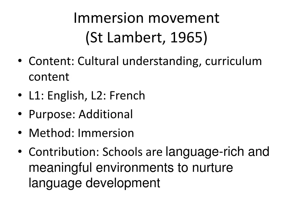 immersion movement st lambert 1965