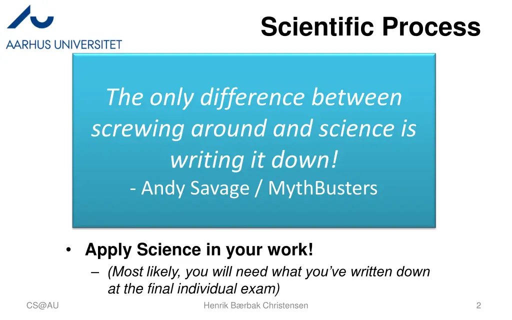 scientific process