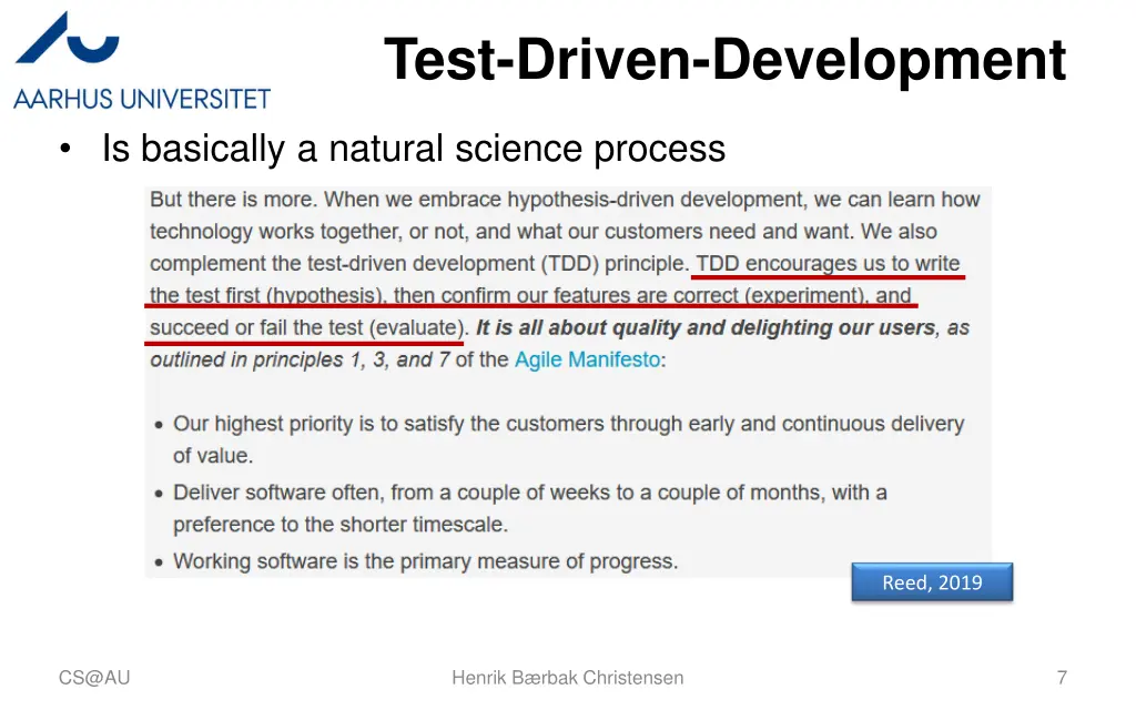 test driven development