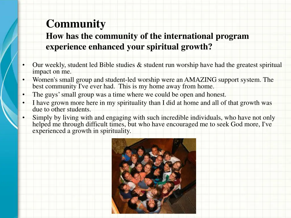 community how has the community