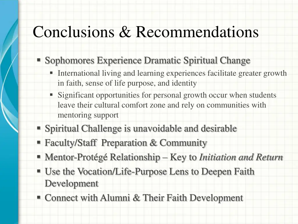 conclusions recommendations