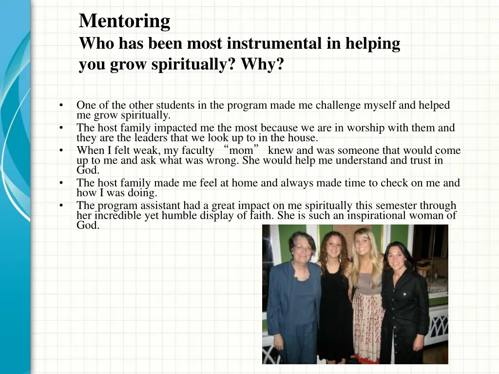 mentoring who has been most instrumental