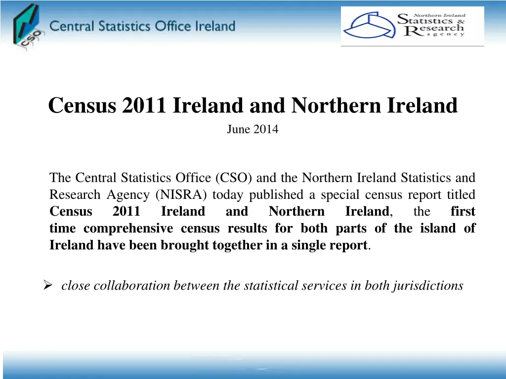 census 2011 ireland and northern ireland june 2014