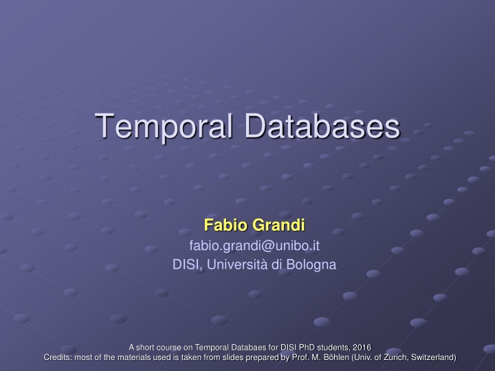temporal databases