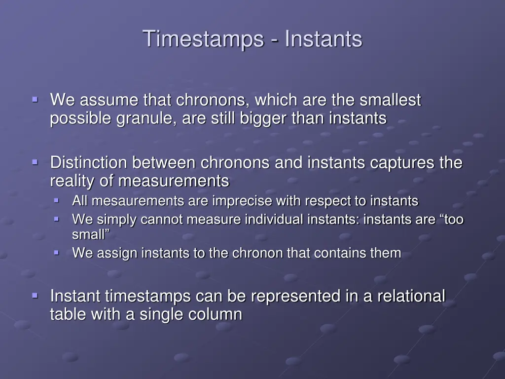 timestamps instants 1