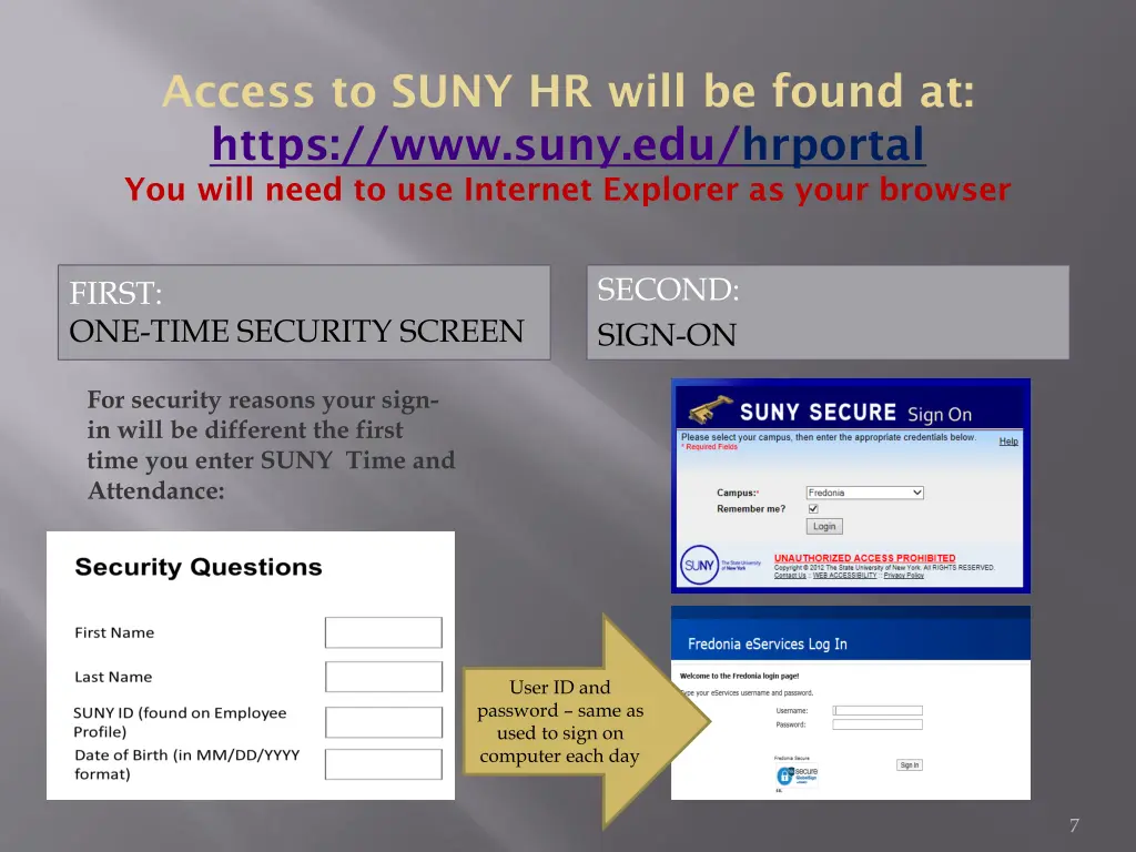 access to suny hr will be found at