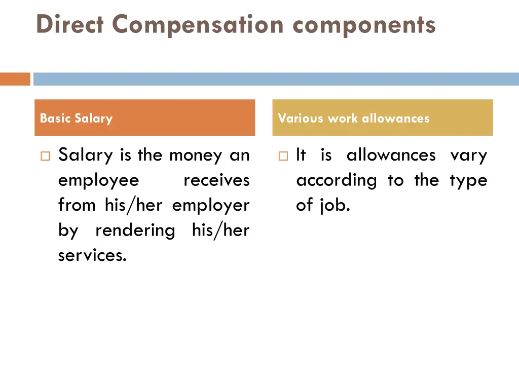 direct compensation components 1