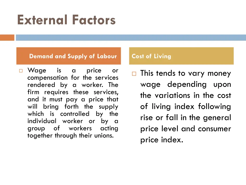 external factors