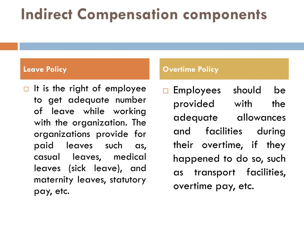 indirect compensation components 1
