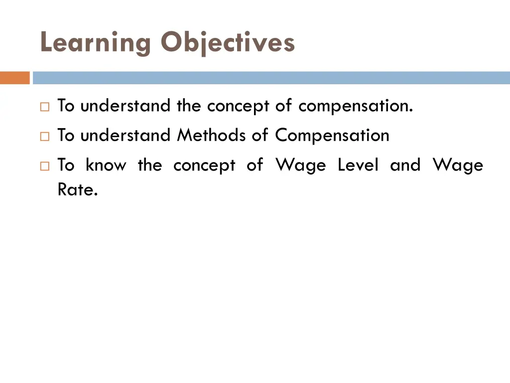 learning objectives