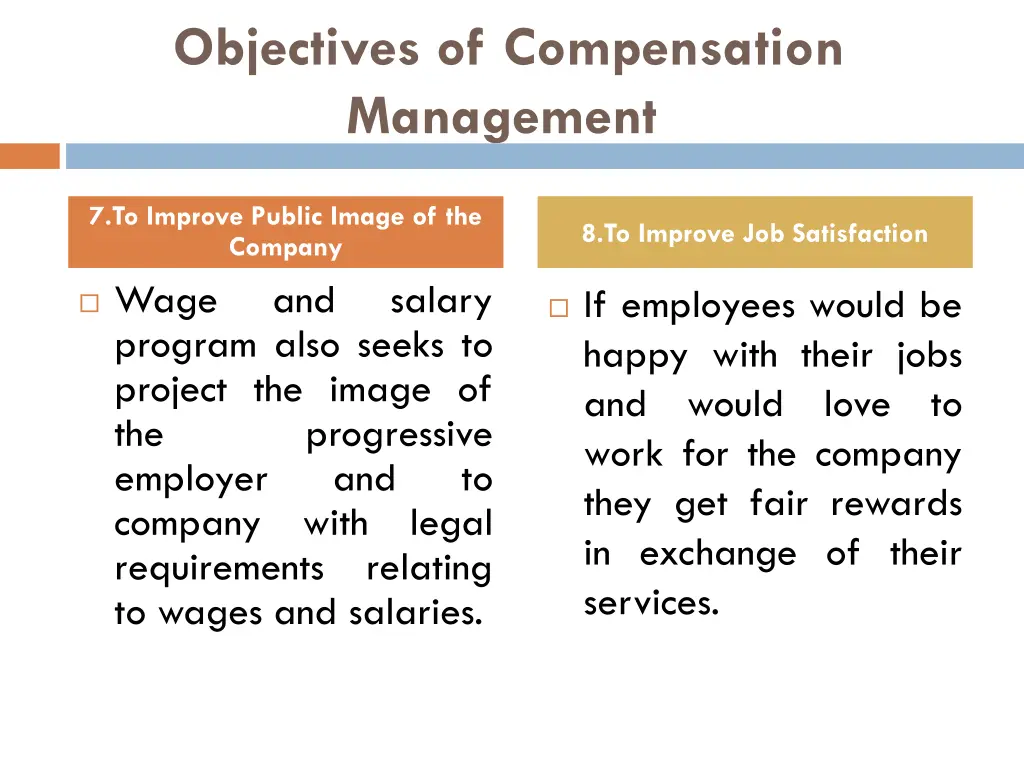 objectives of compensation management 3