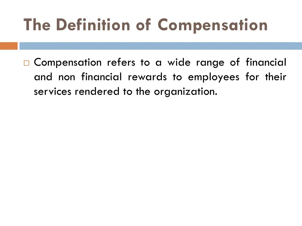 the definition of compensation
