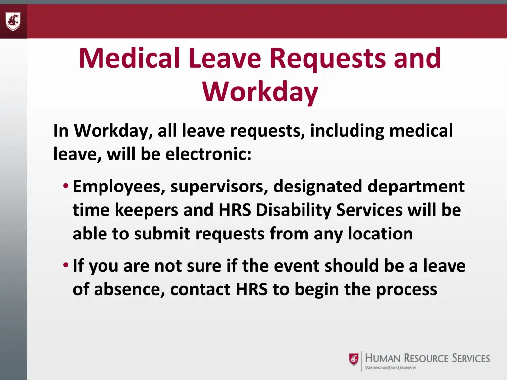 medical leave requests and workday