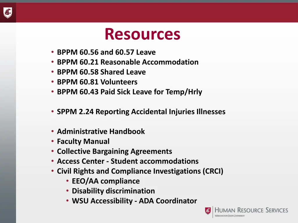 resources