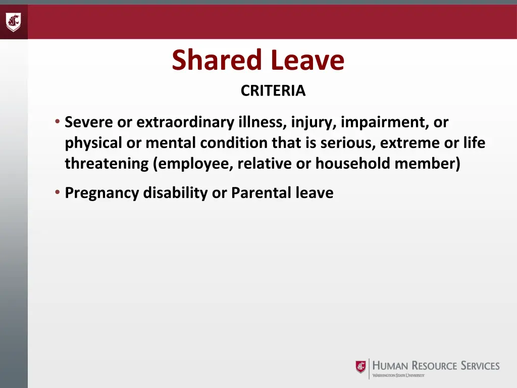 shared leave