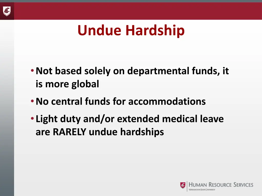 undue hardship
