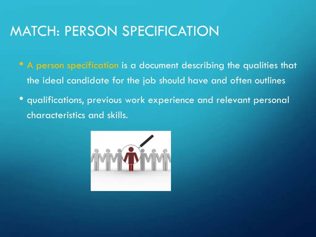 match person specification
