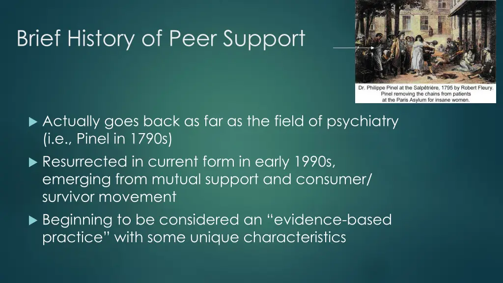 brief history of peer support