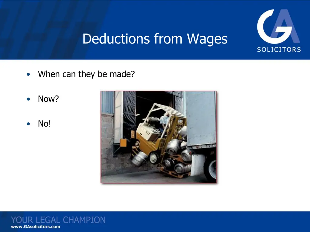 deductions from wages
