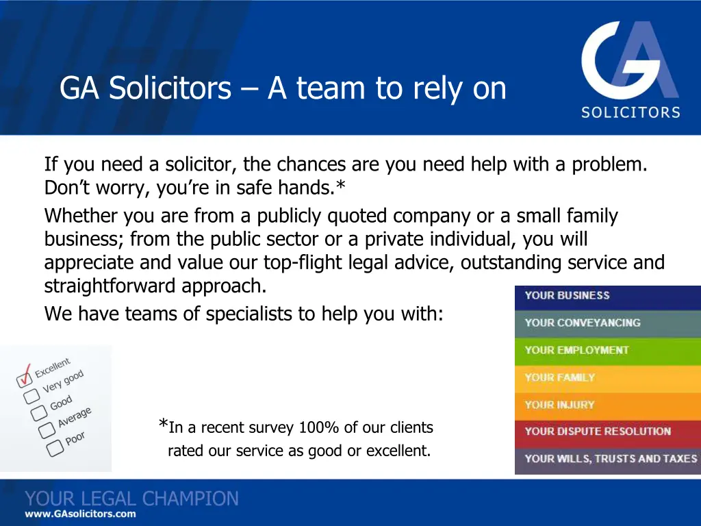 ga solicitors a team to rely on