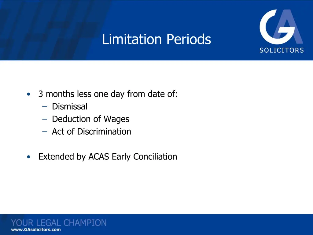 limitation periods