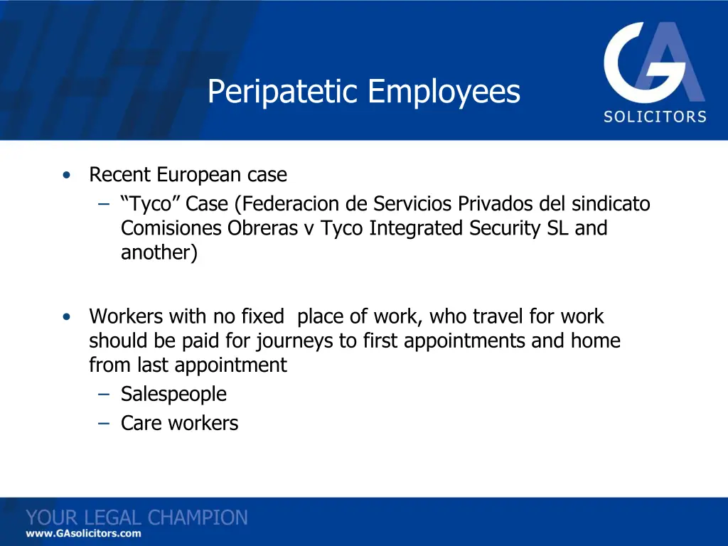 peripatetic employees