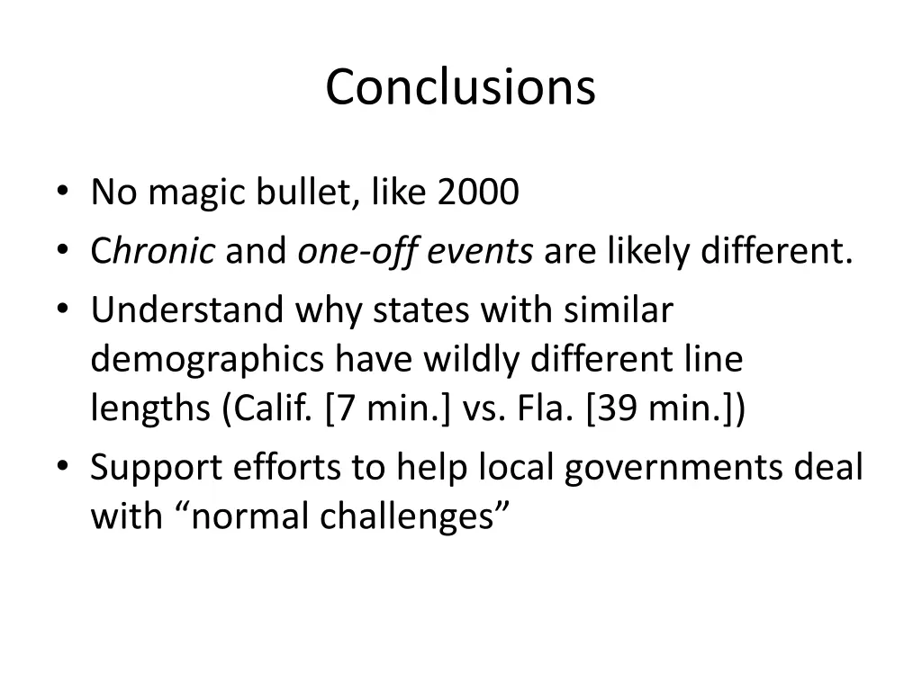 conclusions