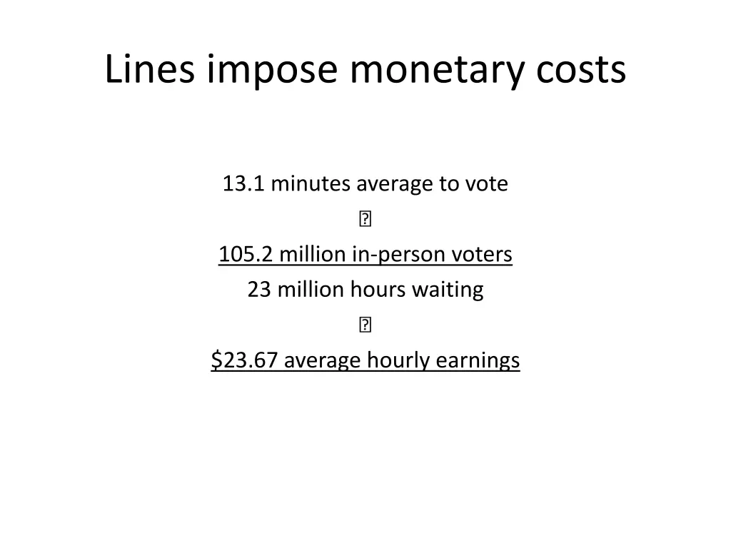 lines impose monetary costs 2