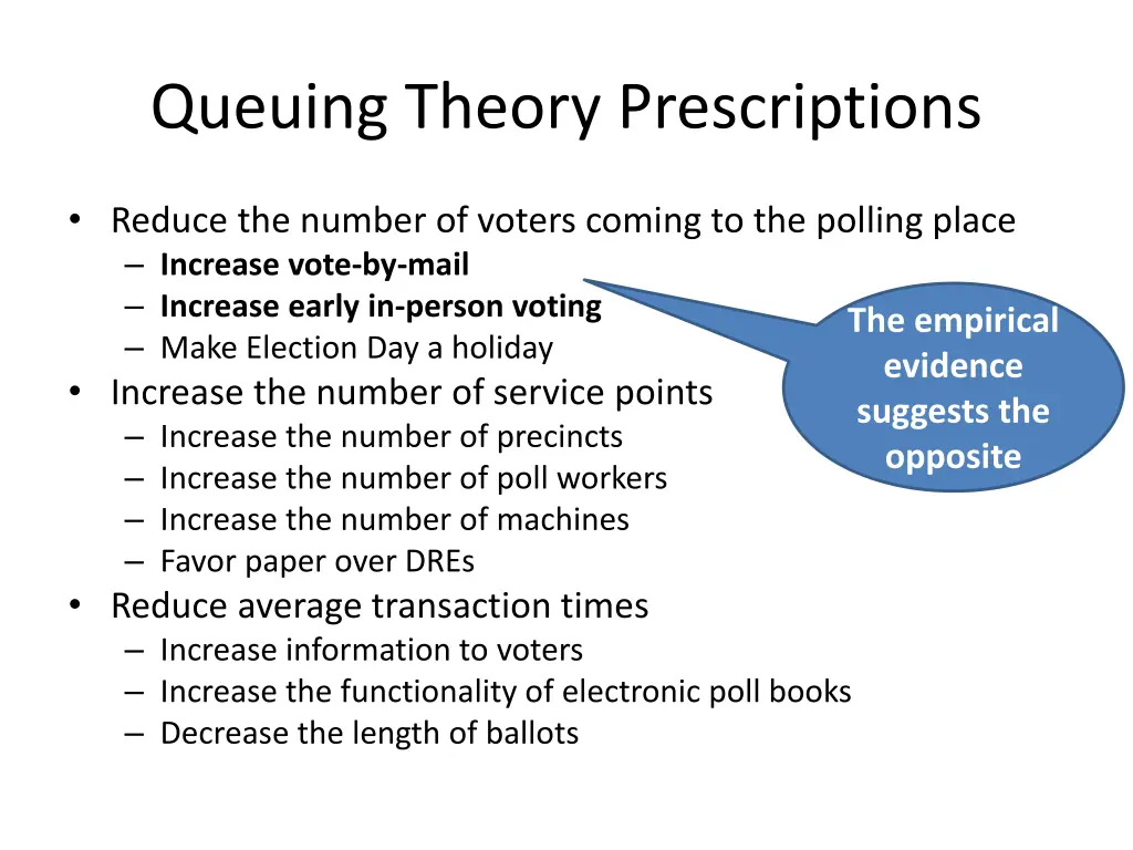 queuing theory prescriptions 2